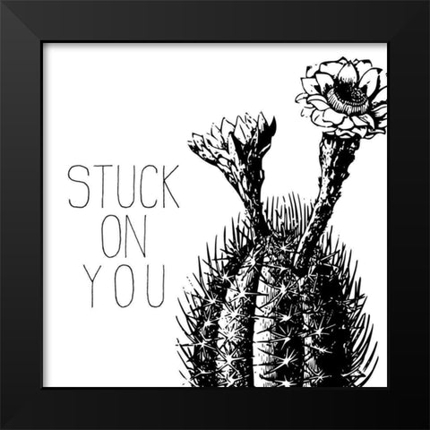 Stuck on You Black Modern Wood Framed Art Print by Kimberly, Allen