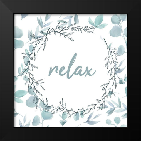 Blue Bath 1 Black Modern Wood Framed Art Print by Kimberly, Allen