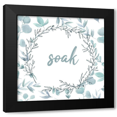 Blue Bath 2 Black Modern Wood Framed Art Print by Kimberly, Allen