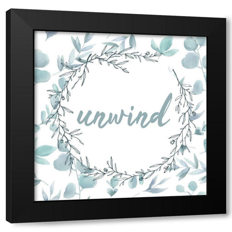 Blue Bath 3 Black Modern Wood Framed Art Print with Double Matting by Kimberly, Allen