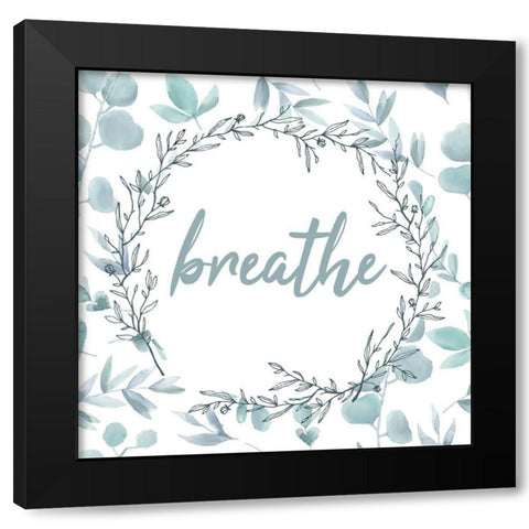 Blue Bath 4 Black Modern Wood Framed Art Print with Double Matting by Kimberly, Allen