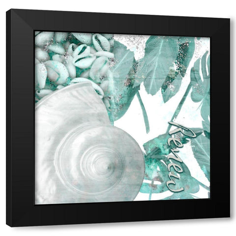 Seaside 1 Black Modern Wood Framed Art Print with Double Matting by Kimberly, Allen