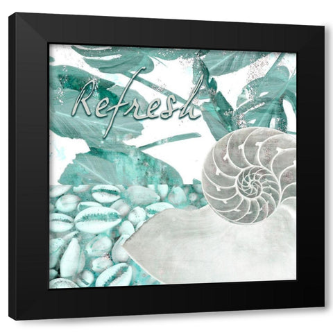 Seaside 2 Black Modern Wood Framed Art Print with Double Matting by Kimberly, Allen