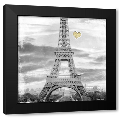 Meet Me in Paris 2 Black Modern Wood Framed Art Print with Double Matting by Kimberly, Allen