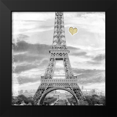 Meet Me in Paris 2 Black Modern Wood Framed Art Print by Kimberly, Allen