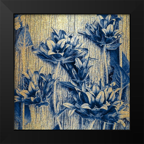 Indigo Gold 2 Black Modern Wood Framed Art Print by Kimberly, Allen
