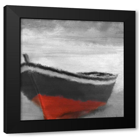 Old Red Black Modern Wood Framed Art Print by Kimberly, Allen