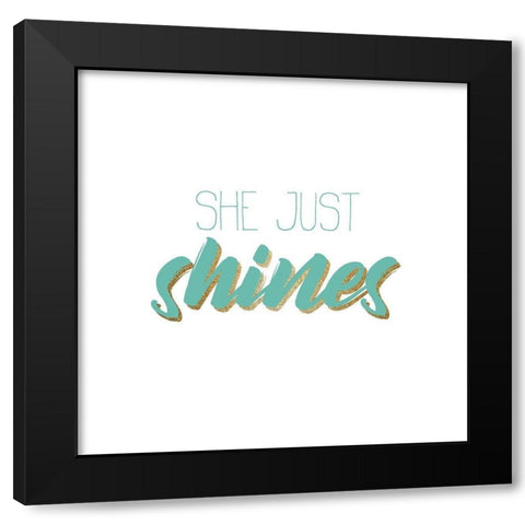 Sparkle and Shine 2 Black Modern Wood Framed Art Print with Double Matting by Kimberly, Allen