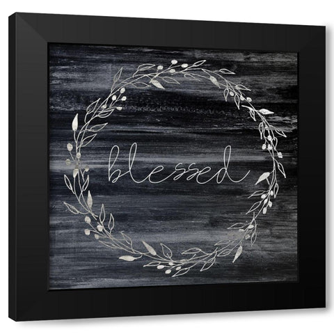Blessed Black Modern Wood Framed Art Print by Kimberly, Allen