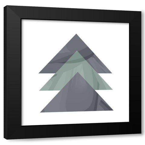 Mountains 2 Black Modern Wood Framed Art Print with Double Matting by Kimberly, Allen