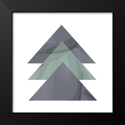 Mountains 2 Black Modern Wood Framed Art Print by Kimberly, Allen