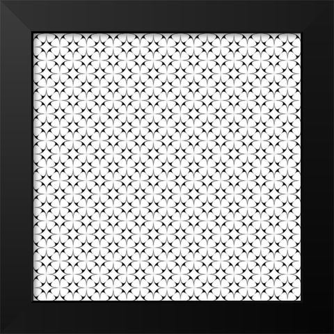 Black and White Pattern 1 Black Modern Wood Framed Art Print by Kimberly, Allen