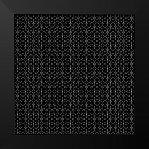 Black and White Pattern 2 Black Modern Wood Framed Art Print by Kimberly, Allen