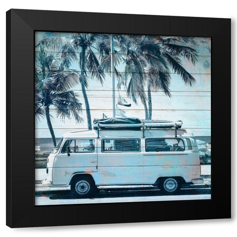 A Day at The Beach 3 Black Modern Wood Framed Art Print by Kimberly, Allen