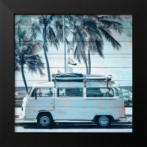 A Day at The Beach 3 Black Modern Wood Framed Art Print by Kimberly, Allen