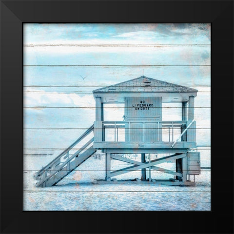 A Day at The Beach 4 Black Modern Wood Framed Art Print by Kimberly, Allen