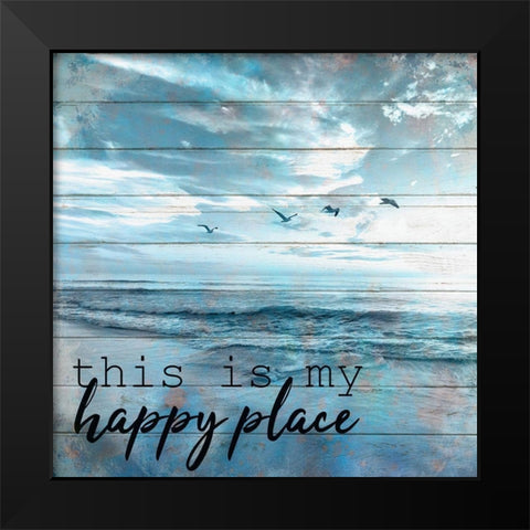 A Day at The Beach 5 Black Modern Wood Framed Art Print by Kimberly, Allen