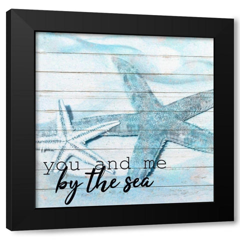 A Day at The Beach 6 Black Modern Wood Framed Art Print with Double Matting by Kimberly, Allen