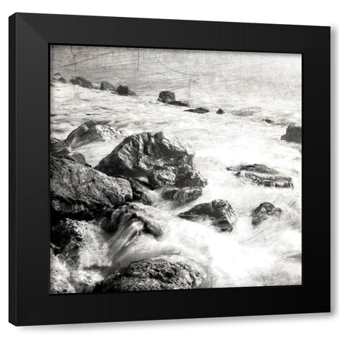 Dusky Beach 2 Black Modern Wood Framed Art Print with Double Matting by Kimberly, Allen