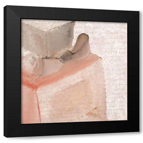 Paris Blush 1 Black Modern Wood Framed Art Print with Double Matting by Kimberly, Allen