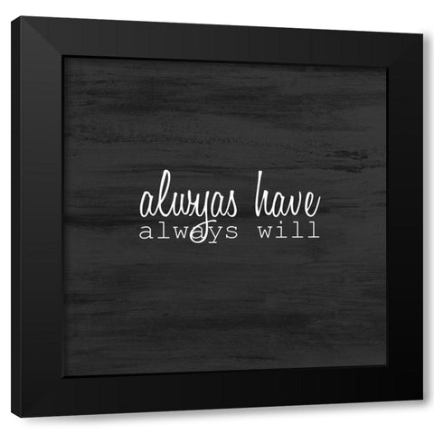 Love Always 2 Black Modern Wood Framed Art Print with Double Matting by Kimberly, Allen
