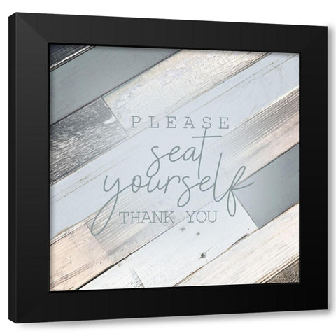 Seat Yourself Black Modern Wood Framed Art Print with Double Matting by Kimberly, Allen