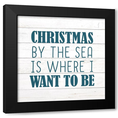 By The Sea Black Modern Wood Framed Art Print by Kimberly, Allen
