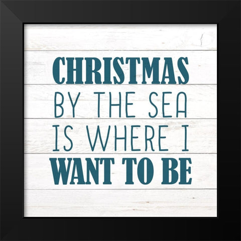 By The Sea Black Modern Wood Framed Art Print by Kimberly, Allen