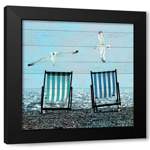Coastal Life 3 Black Modern Wood Framed Art Print with Double Matting by Kimberly, Allen