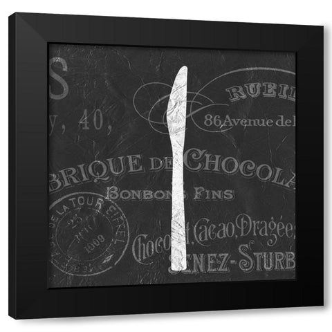 Utensils 2 Black Modern Wood Framed Art Print by Kimberly, Allen