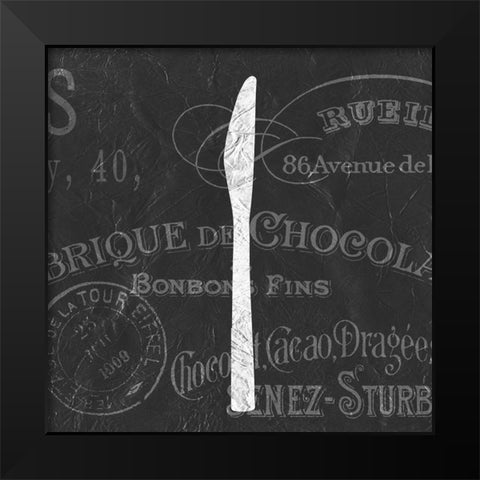 Utensils 2 Black Modern Wood Framed Art Print by Kimberly, Allen
