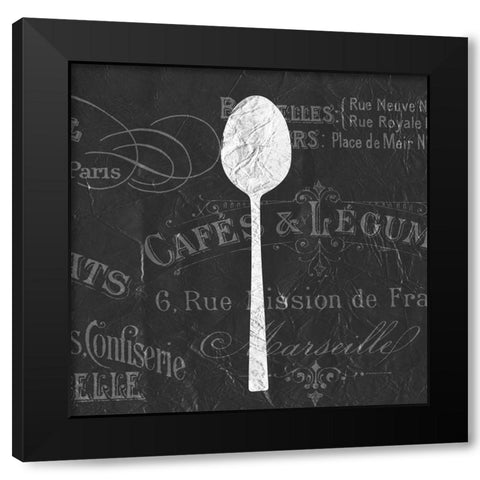 Utensils 3 Black Modern Wood Framed Art Print with Double Matting by Kimberly, Allen