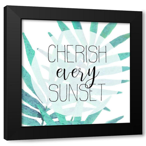 Sunsets 1 Black Modern Wood Framed Art Print by Kimberly, Allen
