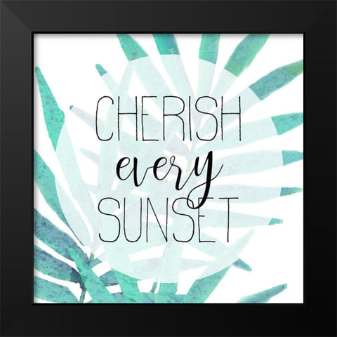 Sunsets 1 Black Modern Wood Framed Art Print by Kimberly, Allen
