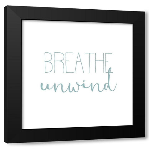 Inhale Exhale 4 Black Modern Wood Framed Art Print with Double Matting by Kimberly, Allen