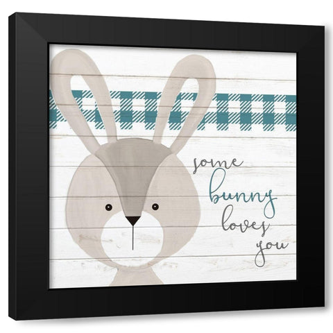 Some Bunny Black Modern Wood Framed Art Print by Kimberly, Allen