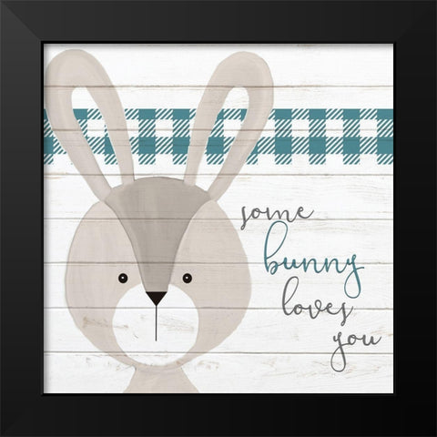 Some Bunny Black Modern Wood Framed Art Print by Kimberly, Allen