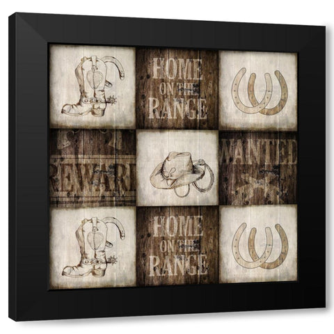 Home on the Range 3 Black Modern Wood Framed Art Print with Double Matting by Kimberly, Allen