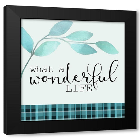 Blue Hues 8 Black Modern Wood Framed Art Print with Double Matting by Kimberly, Allen