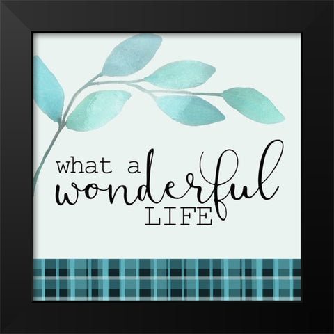 Blue Hues 8 Black Modern Wood Framed Art Print by Kimberly, Allen