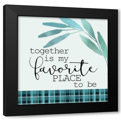 Blue Hues 9 Black Modern Wood Framed Art Print with Double Matting by Kimberly, Allen