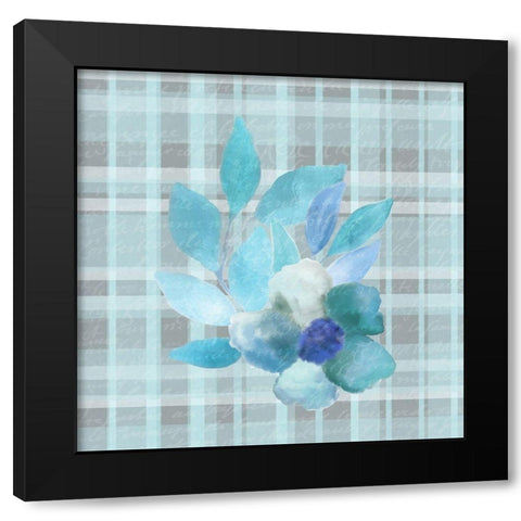 Blue Hues 10 Black Modern Wood Framed Art Print with Double Matting by Kimberly, Allen