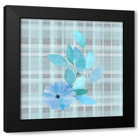 Blue Hues 11 Black Modern Wood Framed Art Print with Double Matting by Kimberly, Allen
