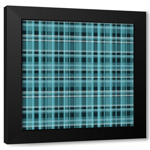 Blue Hues Pattern Black Modern Wood Framed Art Print by Kimberly, Allen