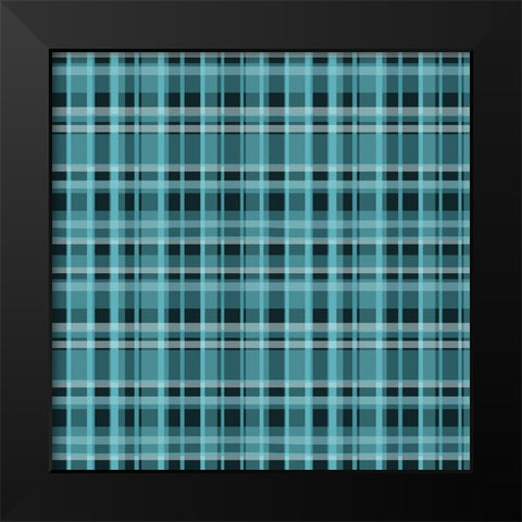 Blue Hues Pattern Black Modern Wood Framed Art Print by Kimberly, Allen
