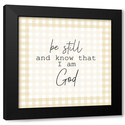 Be Still Black Modern Wood Framed Art Print by Kimberly, Allen