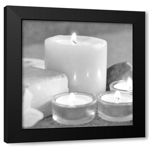 Candlelight Black Modern Wood Framed Art Print with Double Matting by Kimberly, Allen