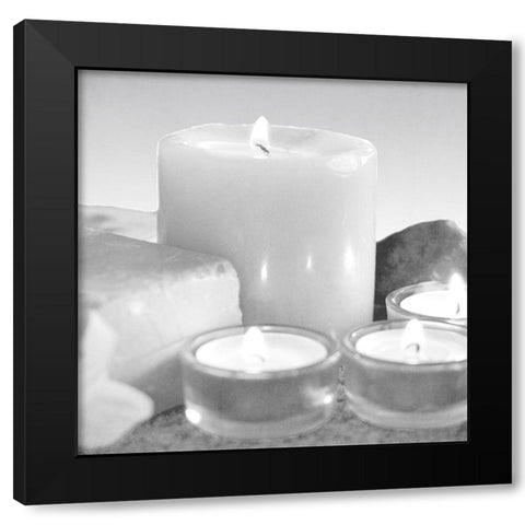 Candlelight Black Modern Wood Framed Art Print with Double Matting by Kimberly, Allen