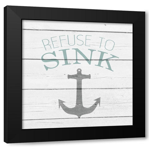 Your Compass and Anchor 1 Black Modern Wood Framed Art Print with Double Matting by Kimberly, Allen