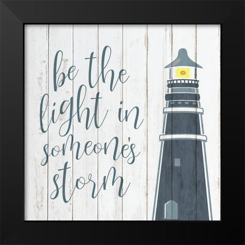 Anchor Lighthouse 2 Black Modern Wood Framed Art Print by Kimberly, Allen
